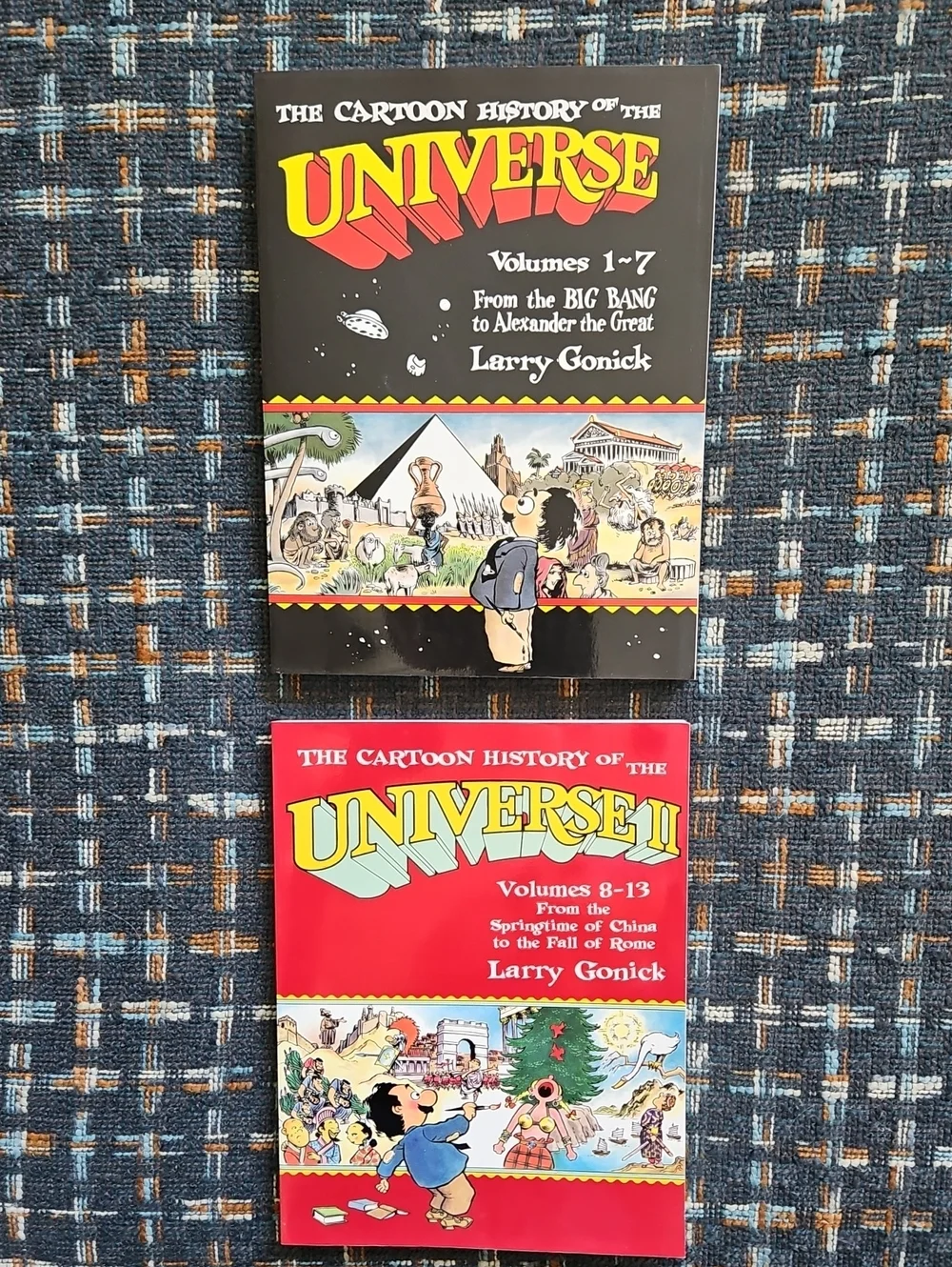 THE CARTOON HISTORY OF THE UNIVERSE & UNIVERSE II Book Set by Larry Gonick